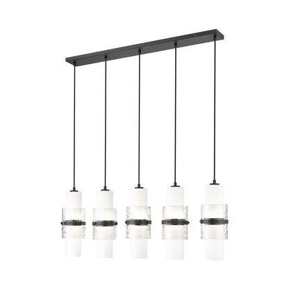 Cayden Linear Chandelier in Matte Black (5-Light).