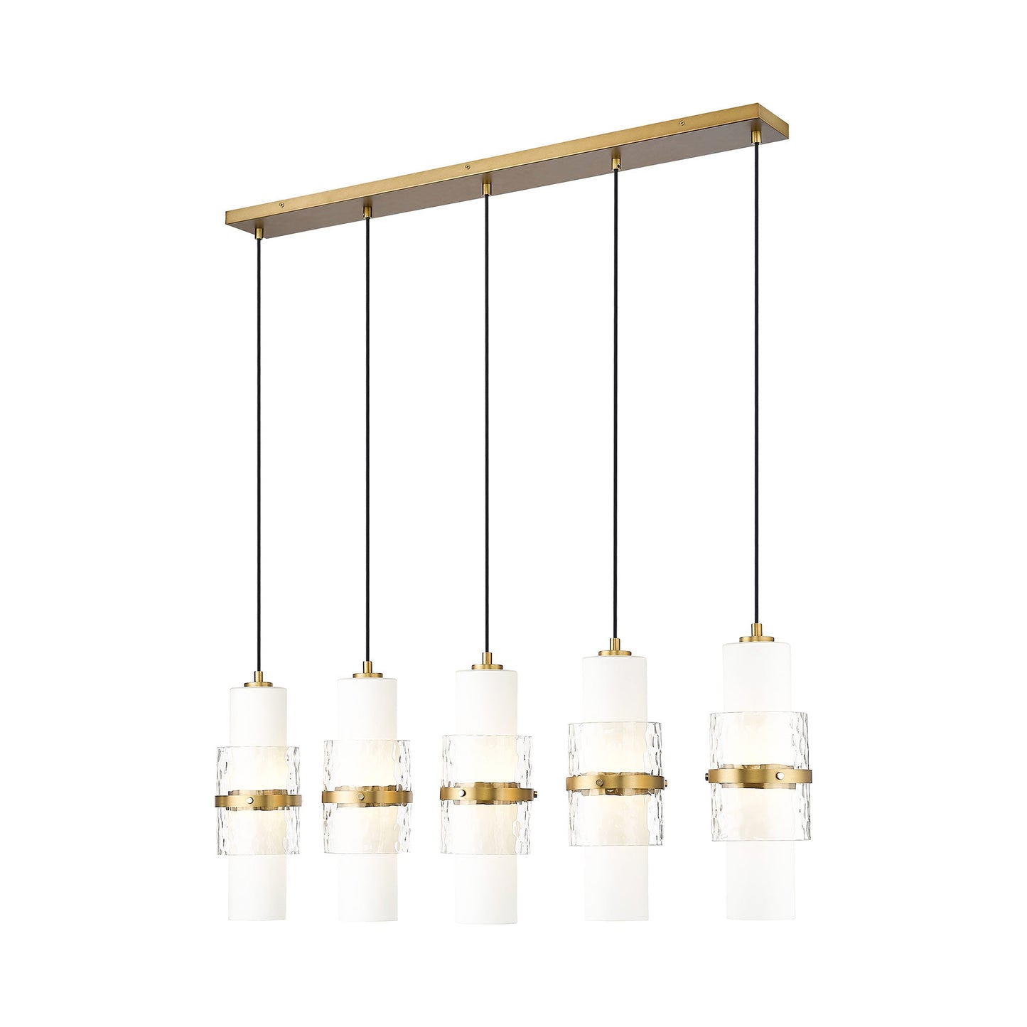 Cayden Linear Chandelier in Modern Gold (5-Light).