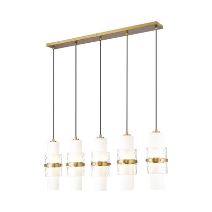 Cayden Linear Chandelier in Modern Gold (5-Light).