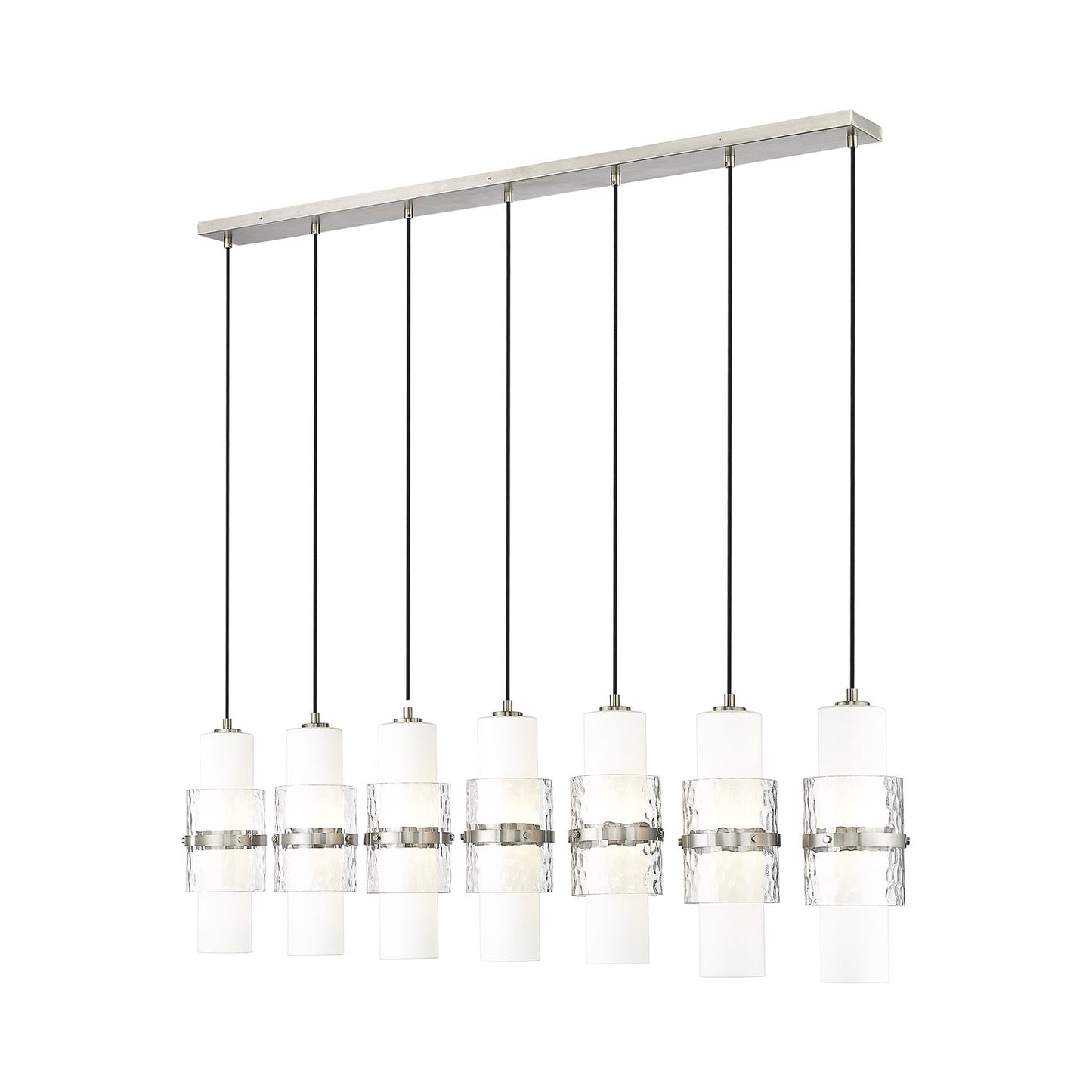 Cayden Linear Chandelier in Brushed Nickel (7-Light).
