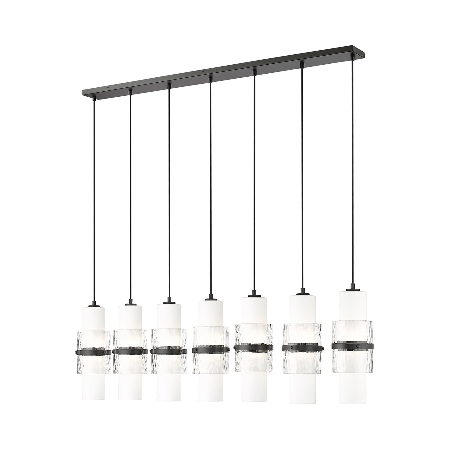 Cayden Linear Chandelier in Matte Black (7-Light).