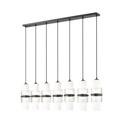 Cayden Linear Chandelier in Matte Black (7-Light).