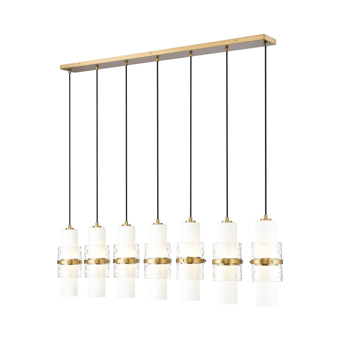 Cayden Linear Chandelier in Modern Gold (7-Light).