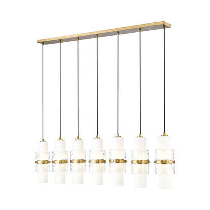 Cayden Linear Chandelier in Modern Gold (7-Light).