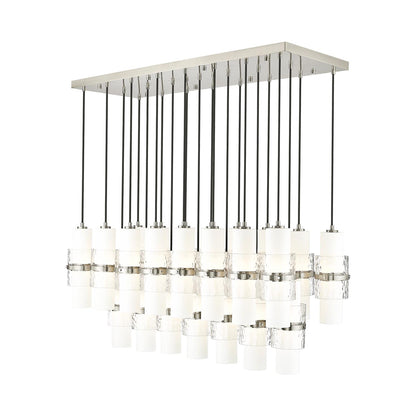Cayden Linear Chandelier in Brushed Nickel (23-Light).