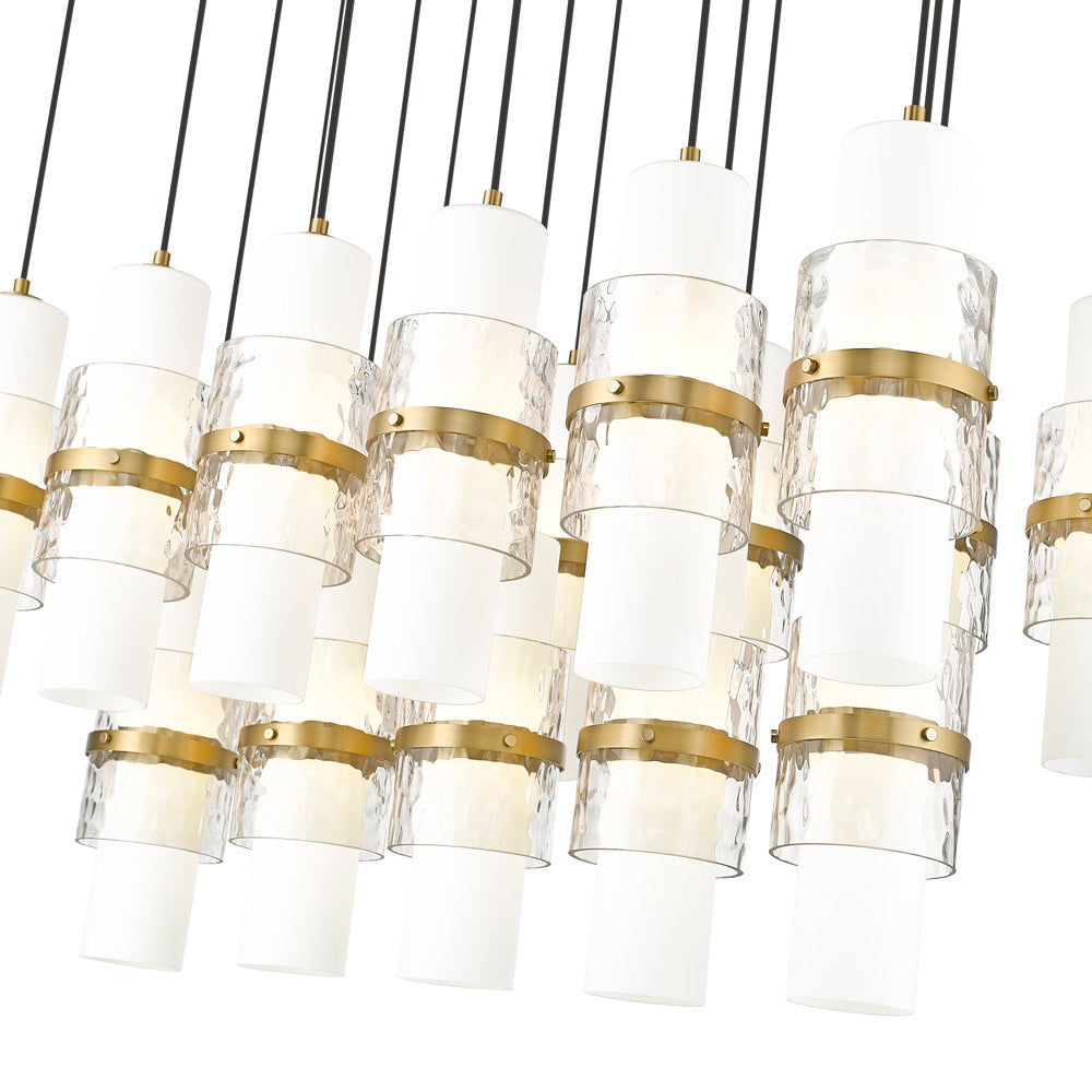 Cayden Linear Chandelier in Detail.