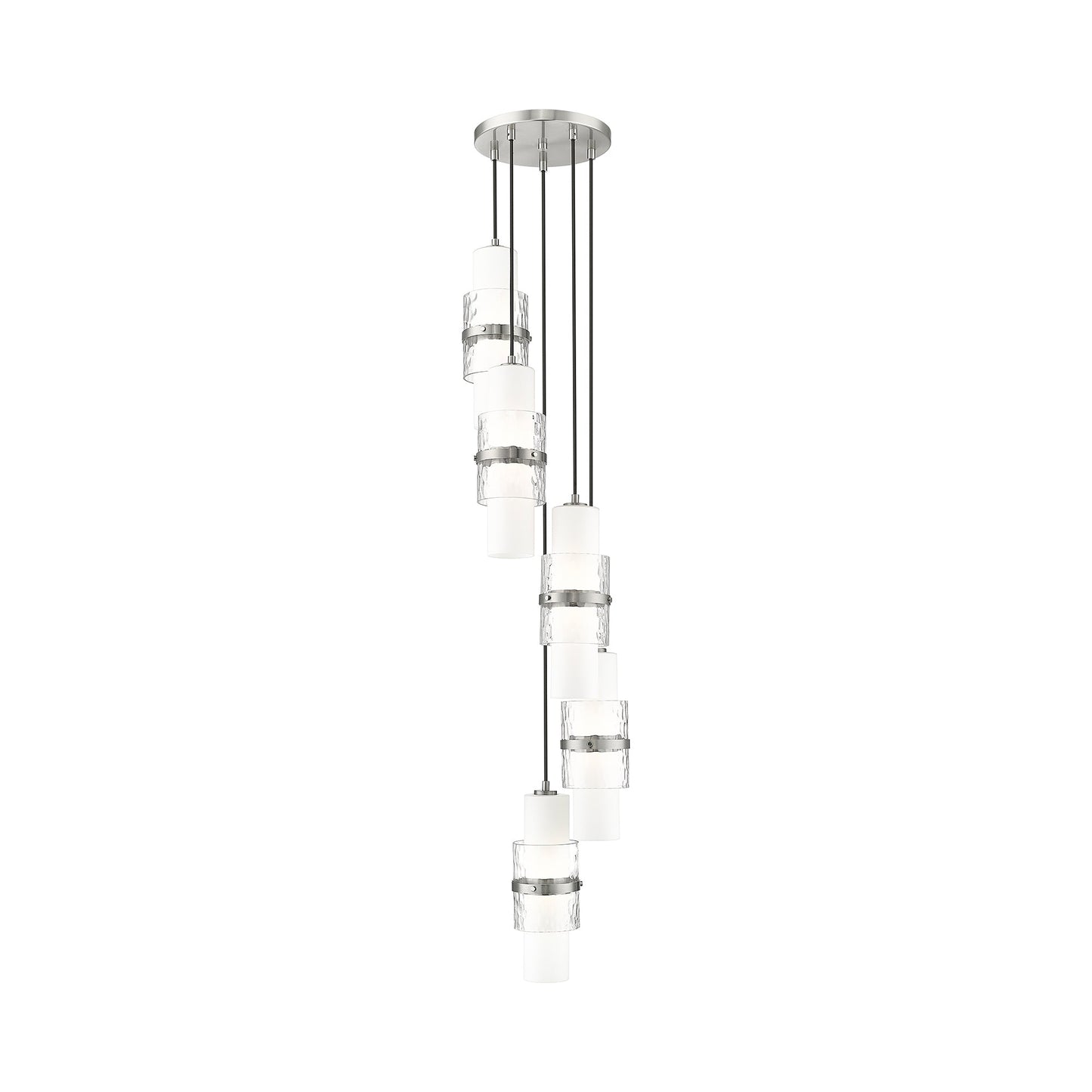Cayden Round Chandelier in Brushed Nickel (5-Light).