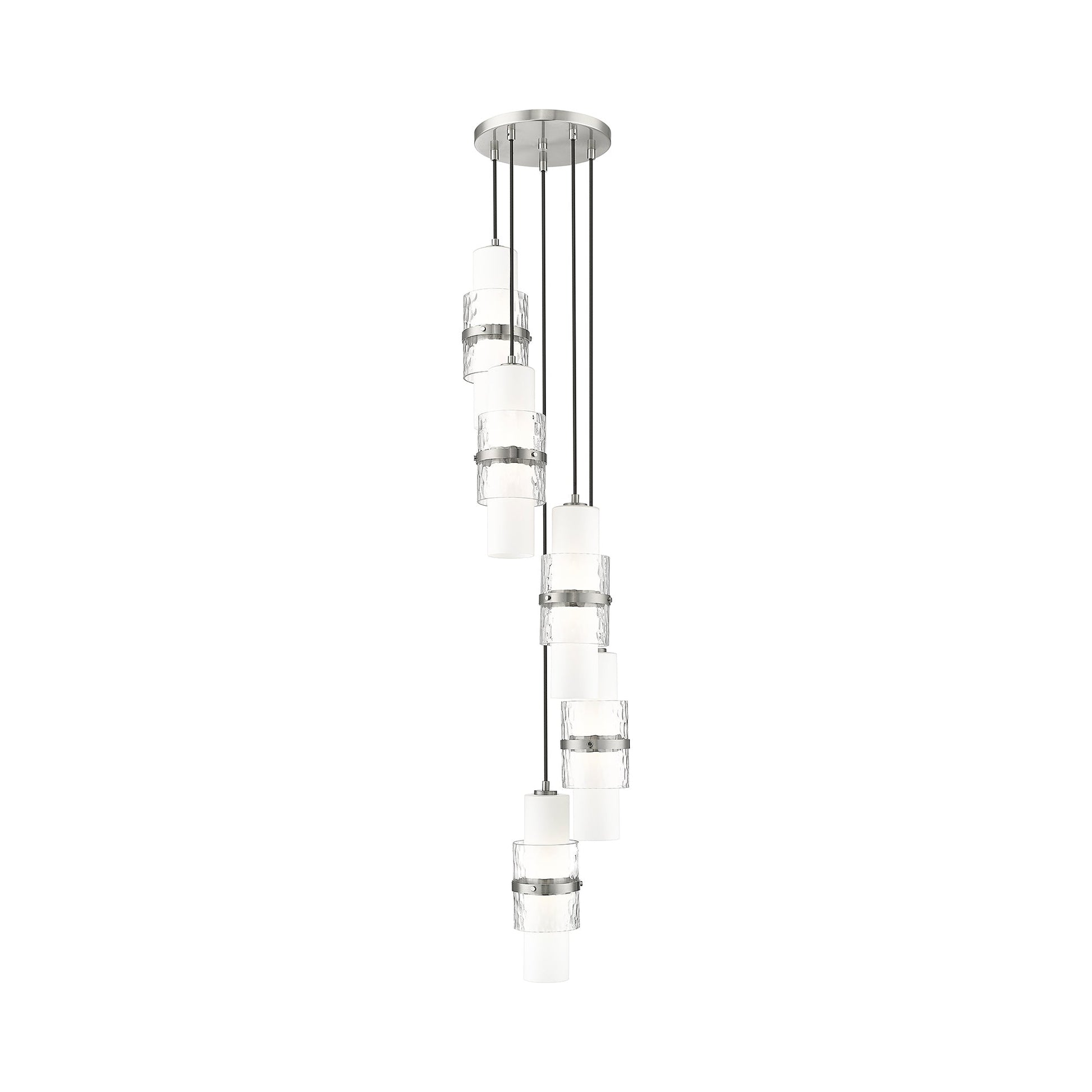 Cayden Round Chandelier in Brushed Nickel (5-Light).