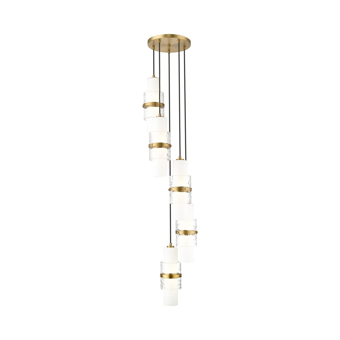 Cayden Round Chandelier in Modern Gold (5-Light).