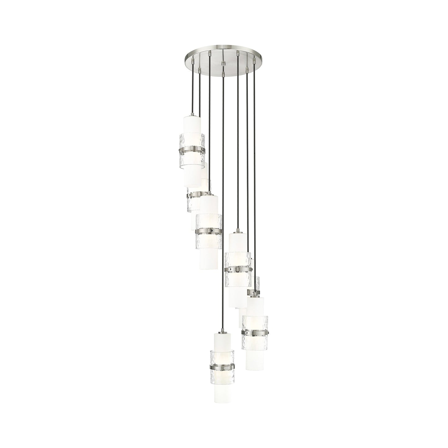 Cayden Round Chandelier in Brushed Nickel (7-Light).