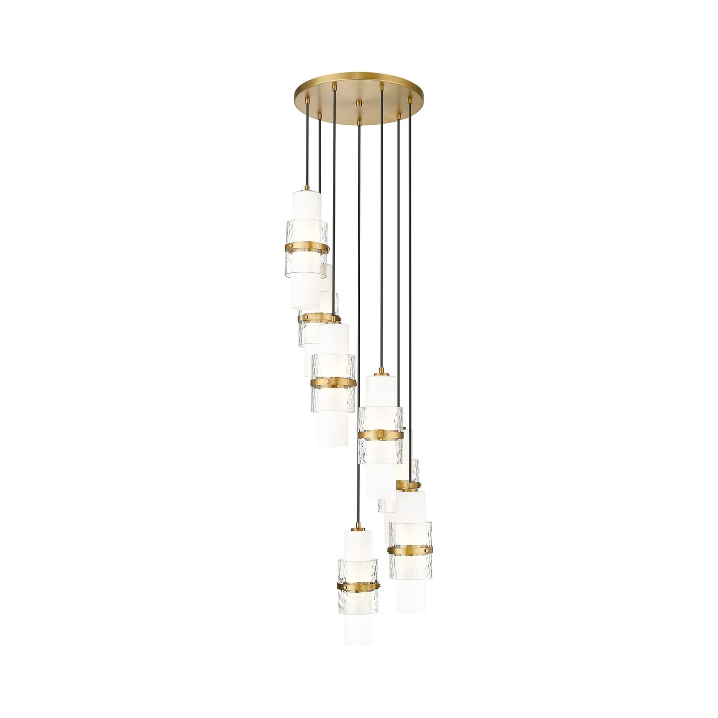 Cayden Round Chandelier in Modern Gold (7-Light).