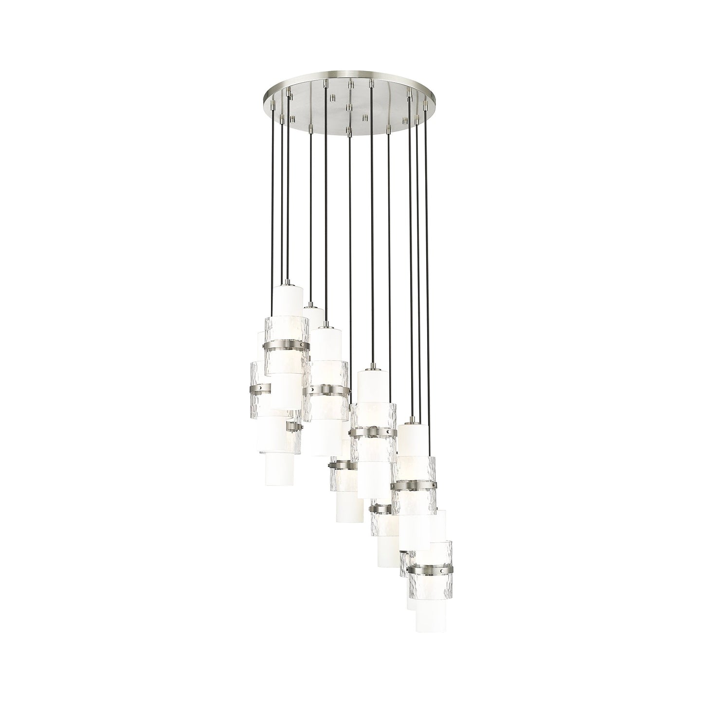 Cayden Round Chandelier in Brushed Nickel (11-Light).