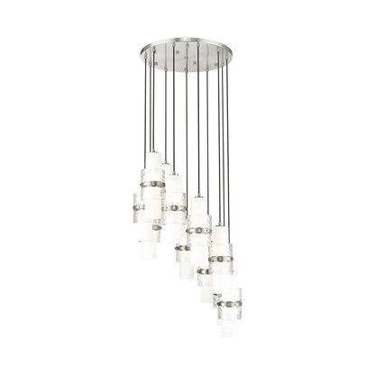 Cayden Round Chandelier in Brushed Nickel (11-Light).