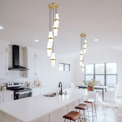 Cayden Round Chandelier in kitchen.