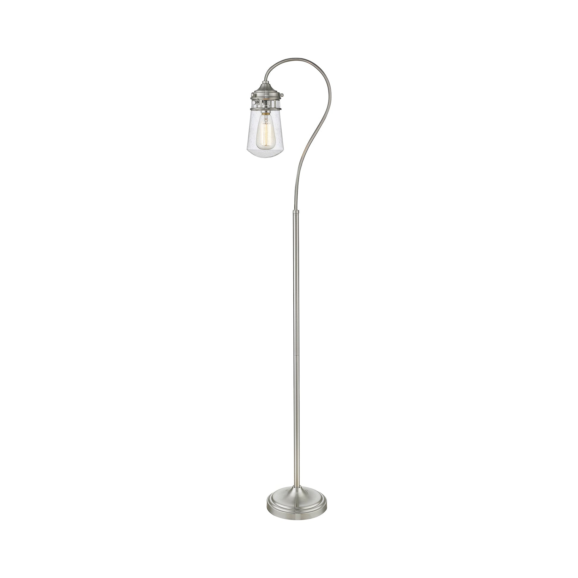 Celeste Floor Lamp in Brushed Nickel.
