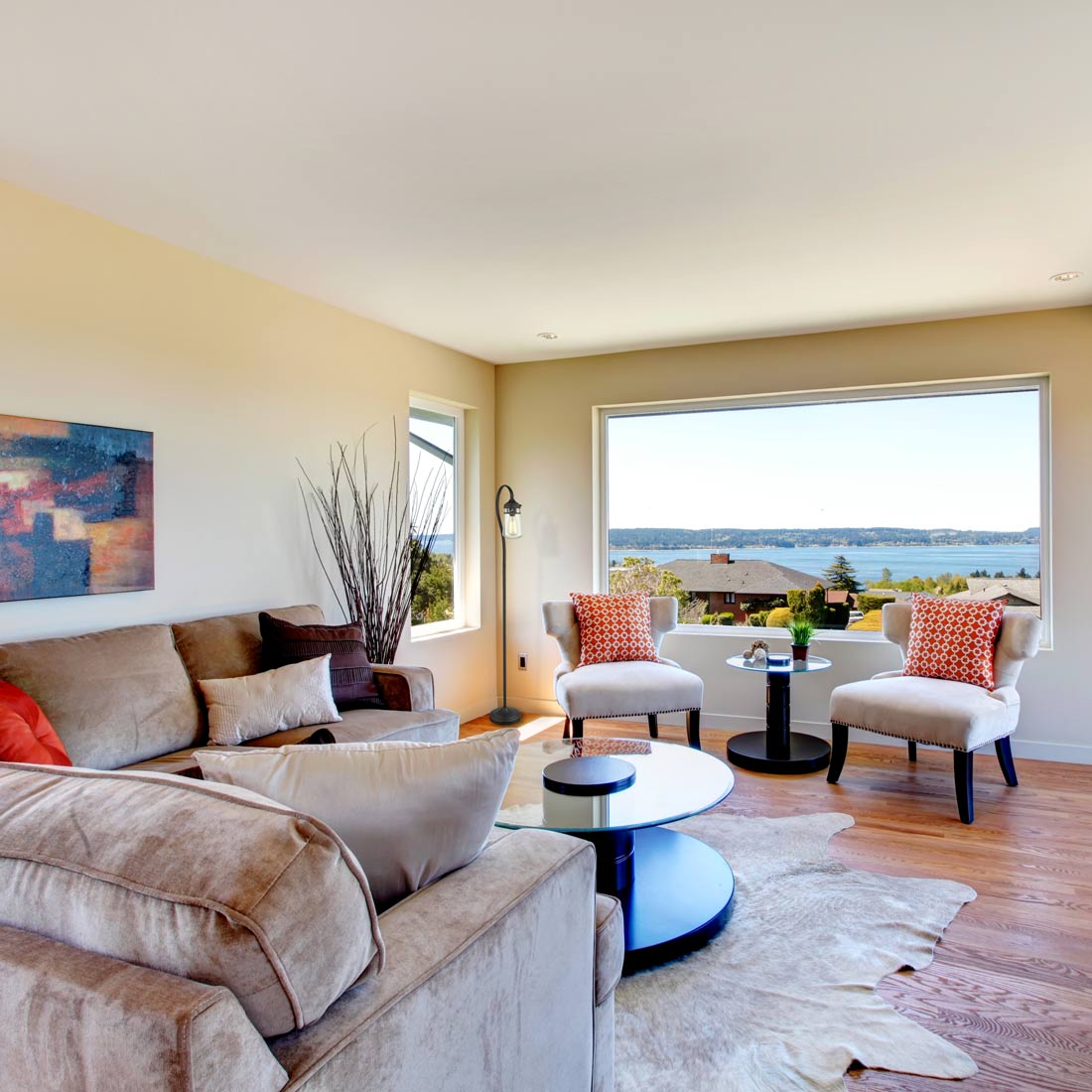 Celeste Floor Lamp in living room.