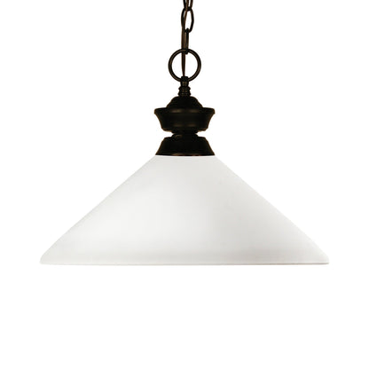 Challenger Pendant Light in Matte Opal.