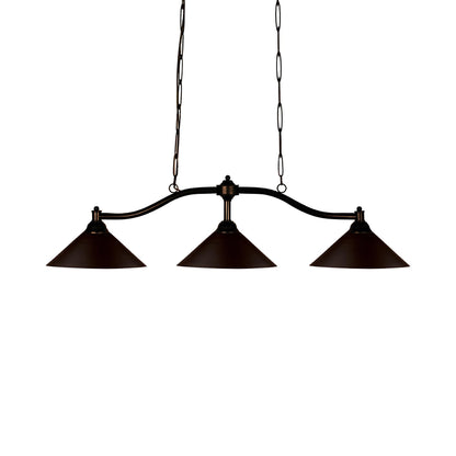 Chance Billiard Pendant Light in Bronze.