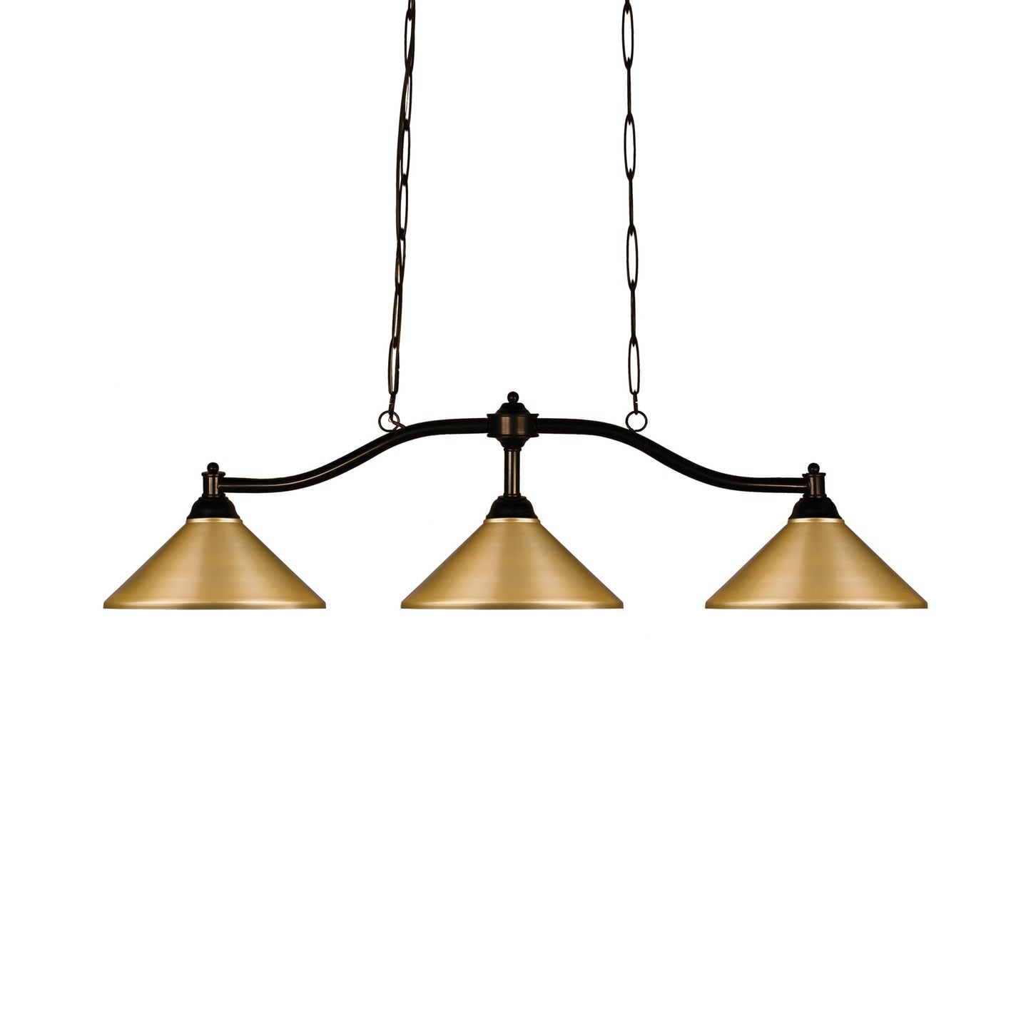 Chance Billiard Pendant Light in Satin Gold.