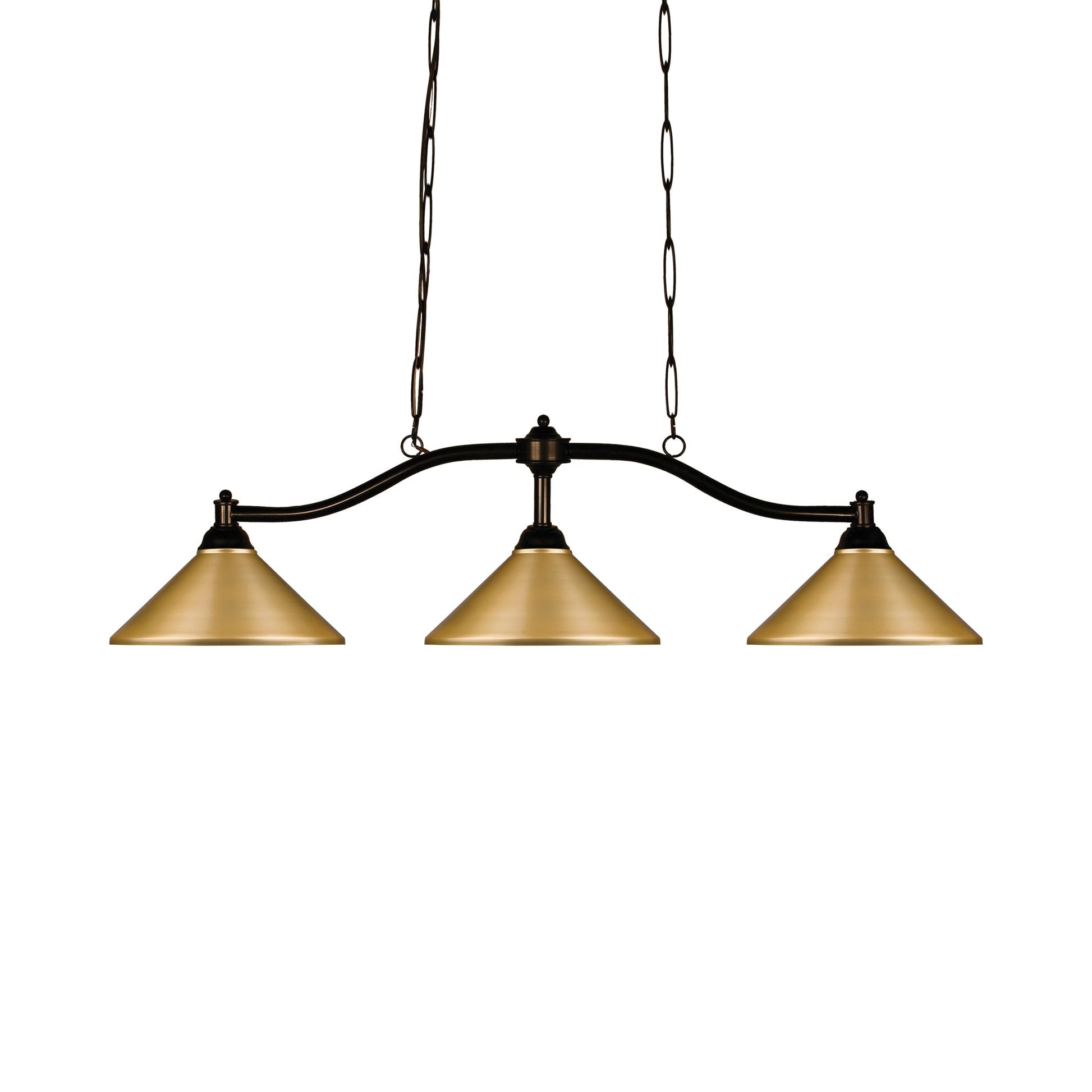 Chance Billiard Pendant Light in Satin Gold.