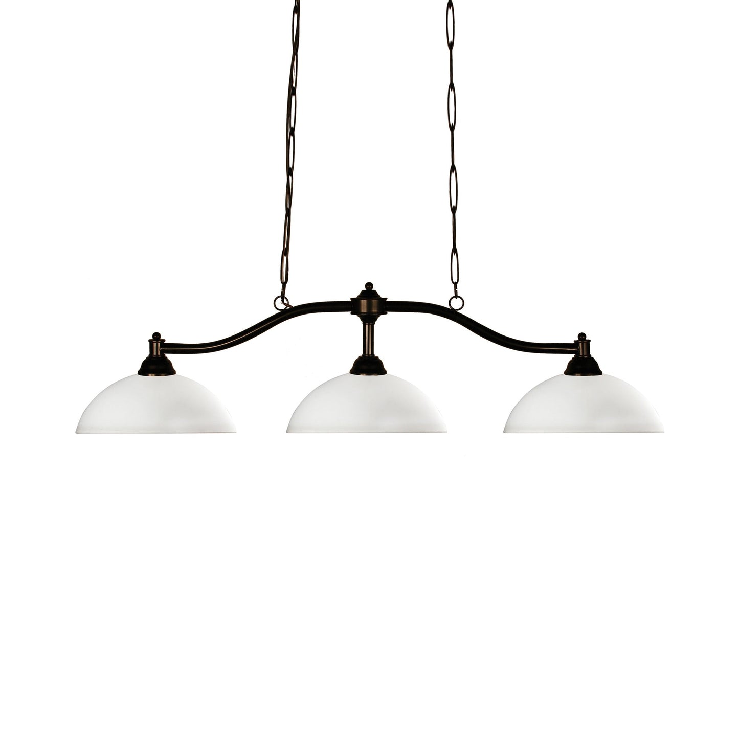Chance Dome Billiard Pendant Light in Matte Opal.