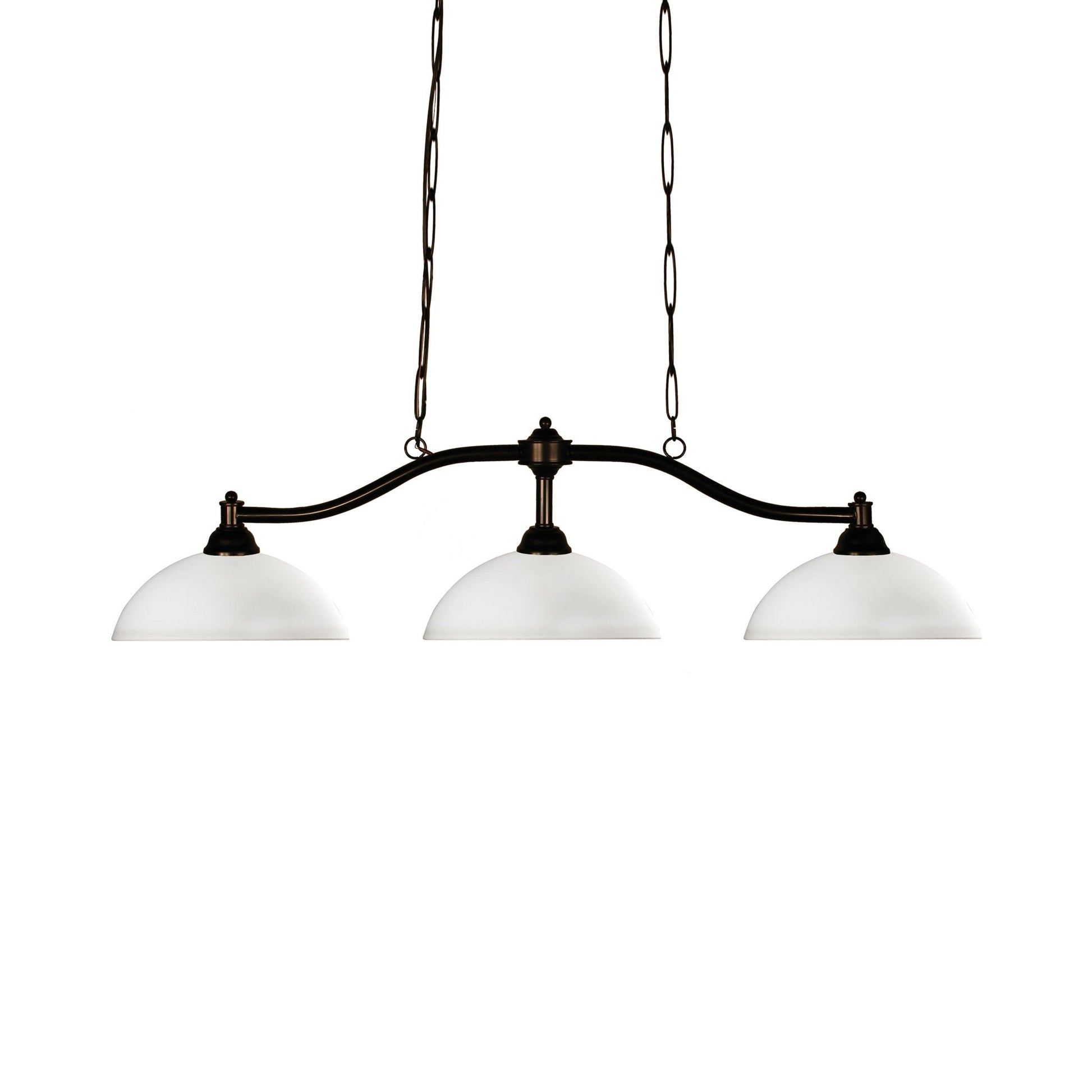 Chance Dome Billiard Pendant Light in Matte Opal.