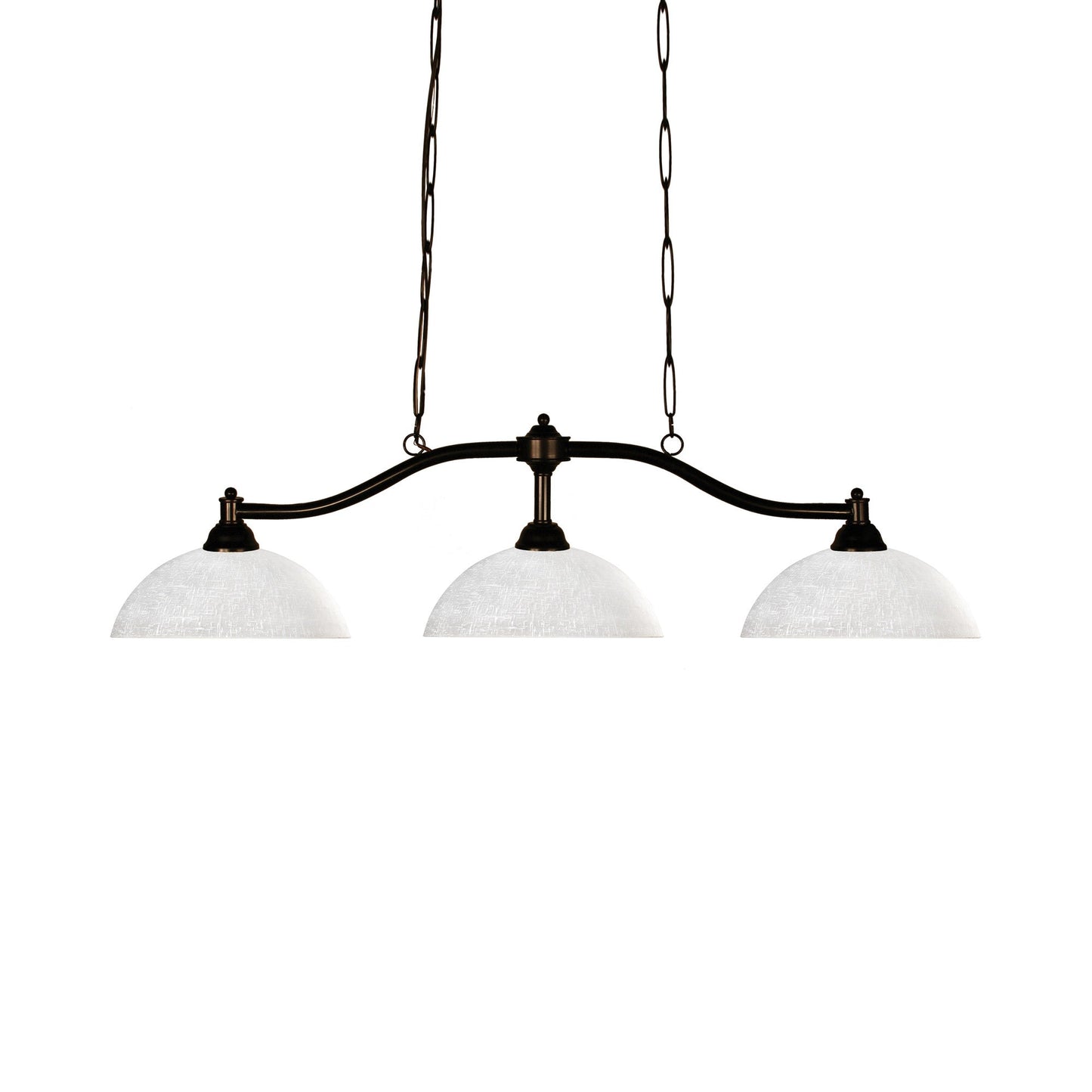 Chance Dome Billiard Pendant Light in White Linen.