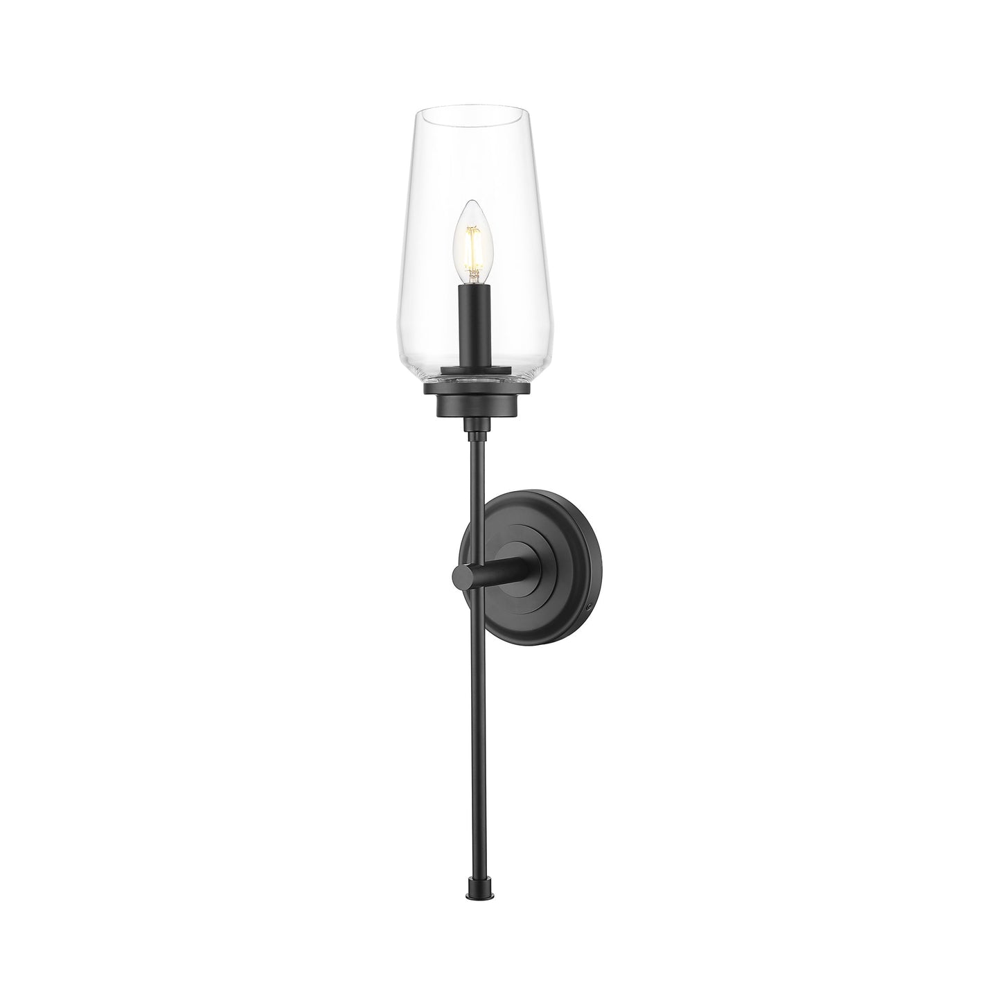 Clara Wall Light in Matte Black.