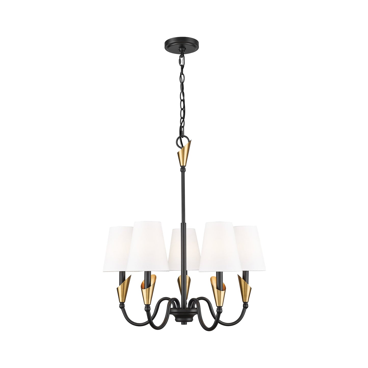 Claudelle Chandelier in Modern Gold (24-Inch).