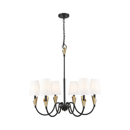 Claudelle Chandelier in Modern Gold (32-Inch).