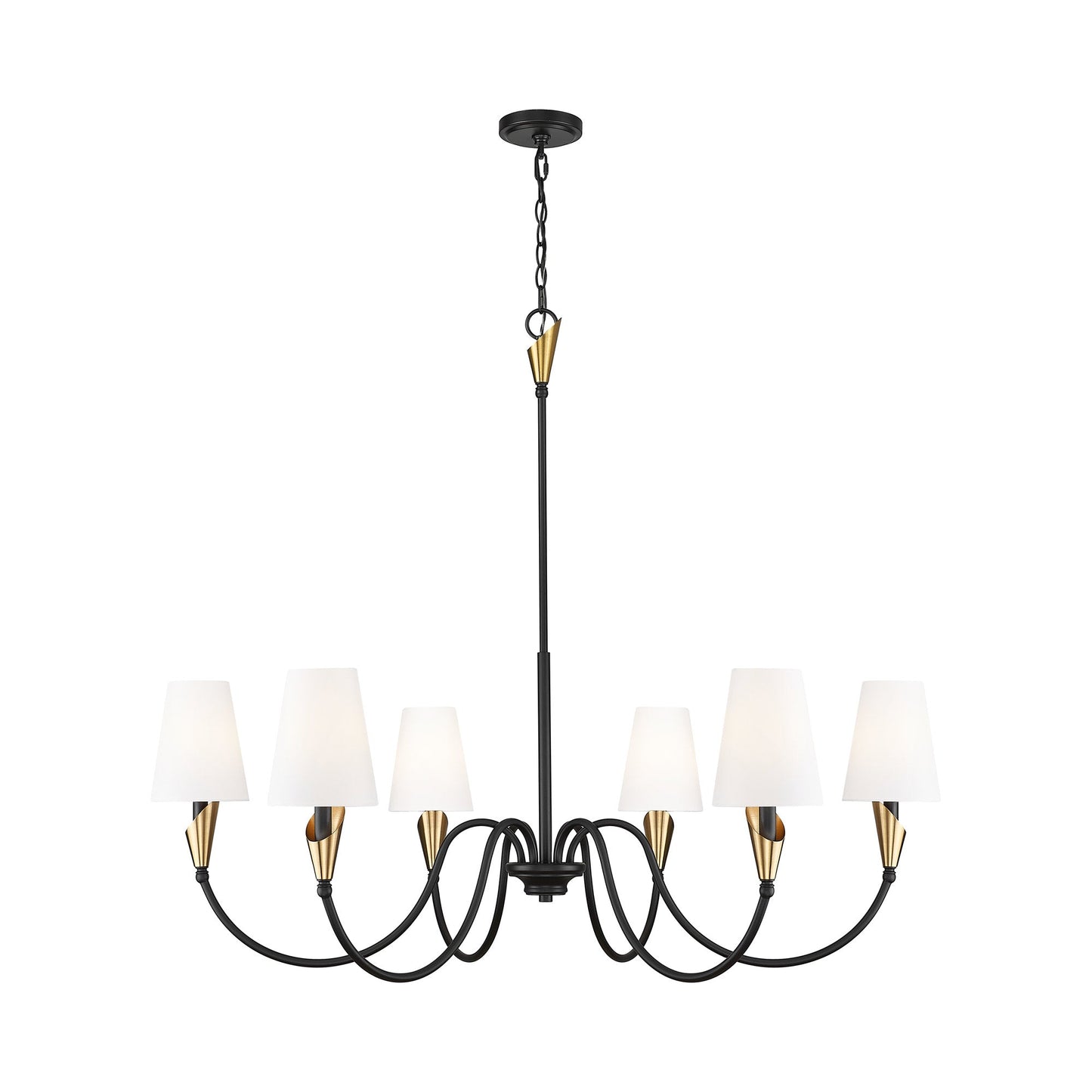Claudelle Chandelier in Modern Gold (46-Inch).