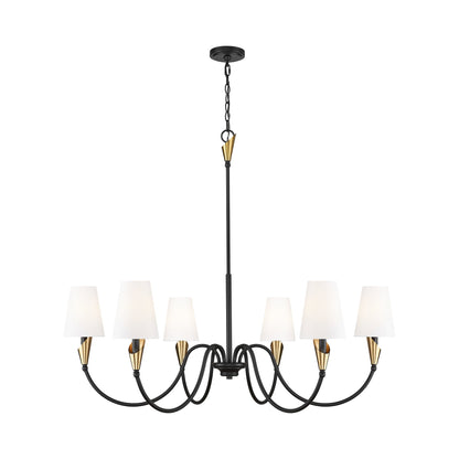 Claudelle Chandelier in Modern Gold (46-Inch).