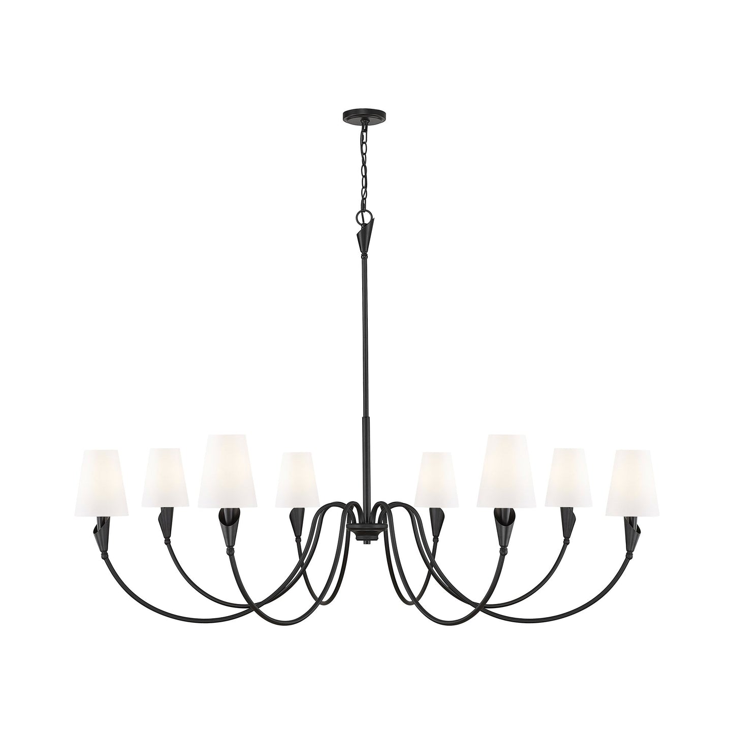 Claudelle Chandelier in Matte Black (65-Inch).