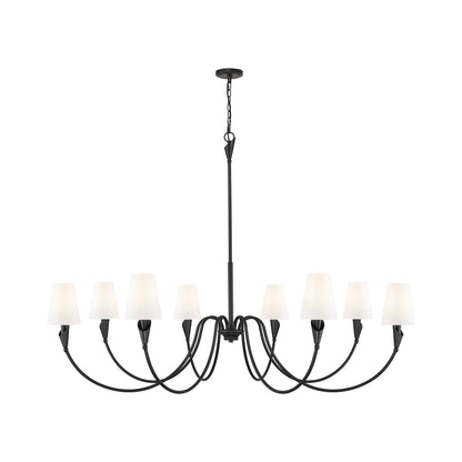 Claudelle Chandelier in Matte Black (65-Inch).