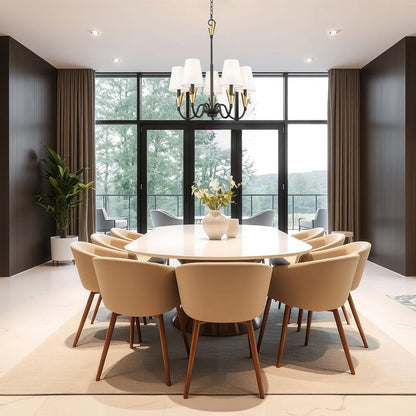 Claudelle Chandelier in dining room.