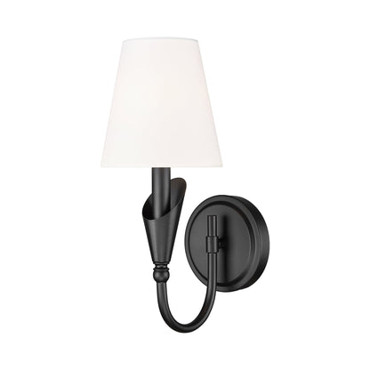 Claudelle Wall Light in Matte Black (1-Light).