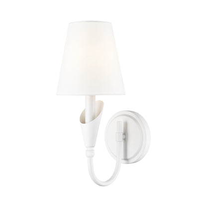 Claudelle Wall Light in Textured White (1-Light).
