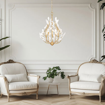Claudine Chandelier in living room.