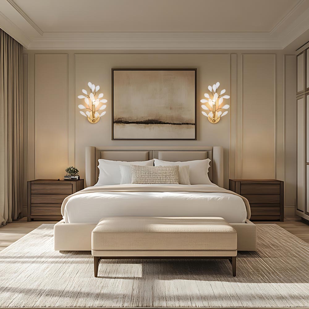 Claudine Wall Light in bedroom.