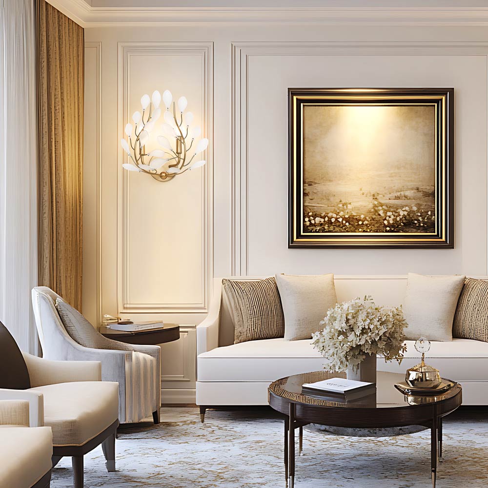 Claudine Wall Light in living room.