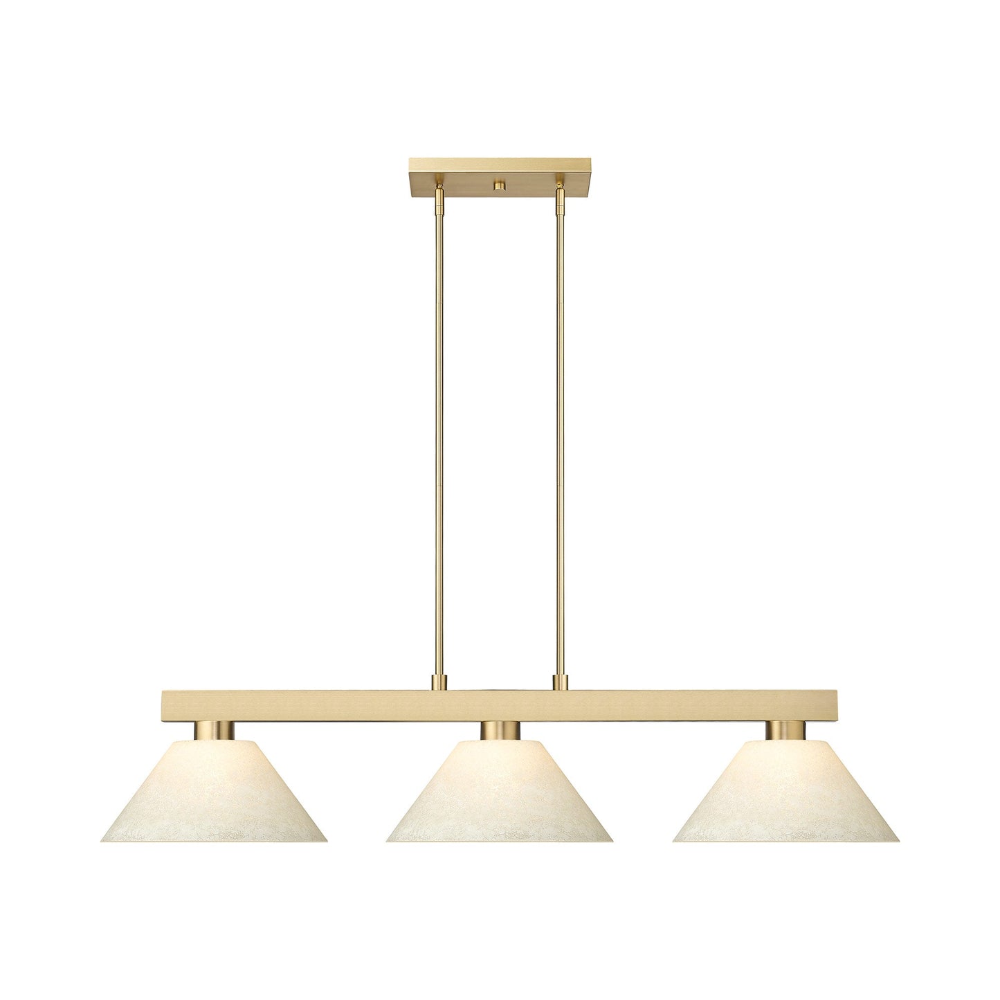 Cobalt Cone Billiard Pendant Light in Modern Gold/Golden Mottle.