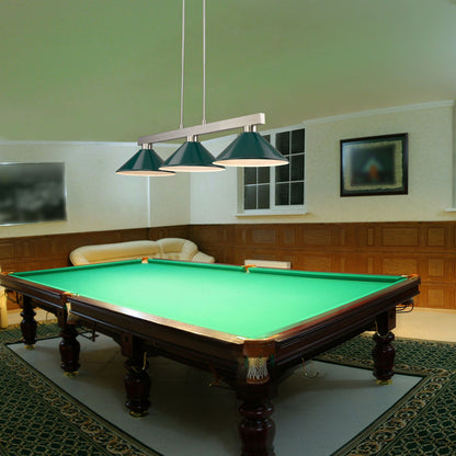 Cobalt Cone Billiard Pendant Light in playroom.