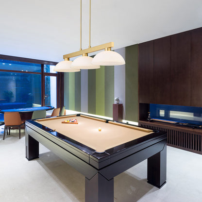 Cobalt Dome Billiard Pendant Light in playroom.