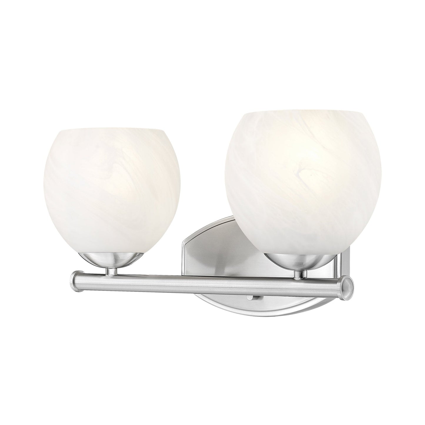 Colette Bath Vanity Light in Brushed Nickel (2-Light).