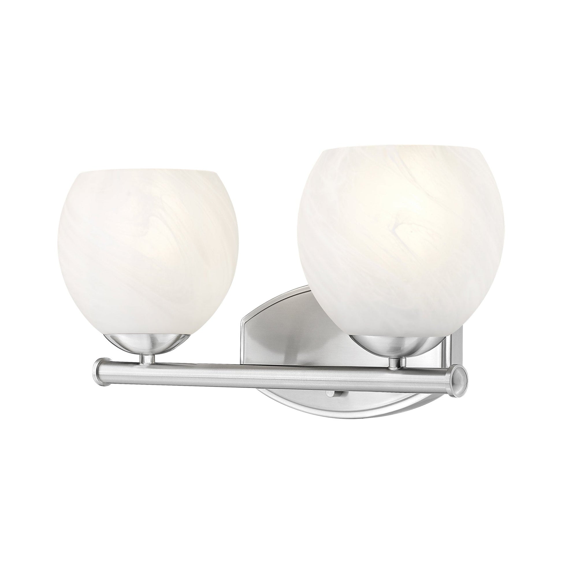 Colette Bath Vanity Light in Brushed Nickel (2-Light).