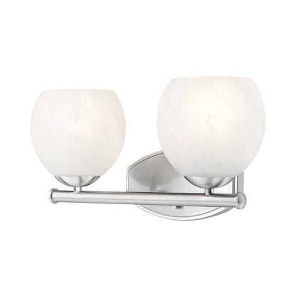 Colette Bath Vanity Light in Brushed Nickel (2-Light).