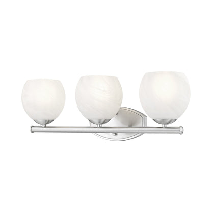 Colette Bath Vanity Light in Brushed Nickel (3-Light).