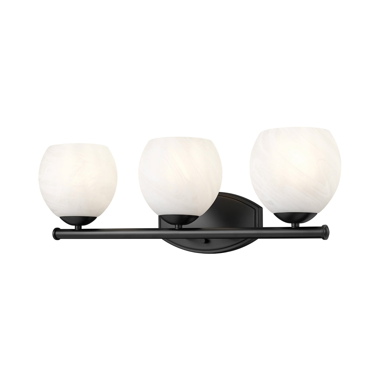 Colette Bath Vanity Light in Matte Black (3-Light).
