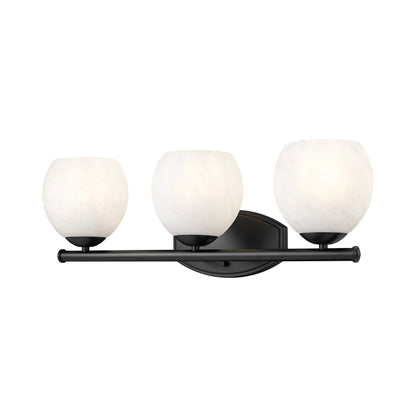 Colette Bath Vanity Light in Matte Black (3-Light).
