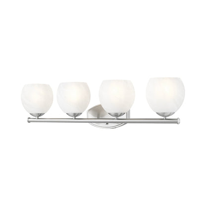 Colette Bath Vanity Light in Brushed Nickel (4-Light).